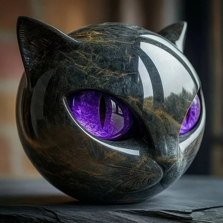 LA VENECIA | Luna™ - Escultura de Cabeza de Gato Mística