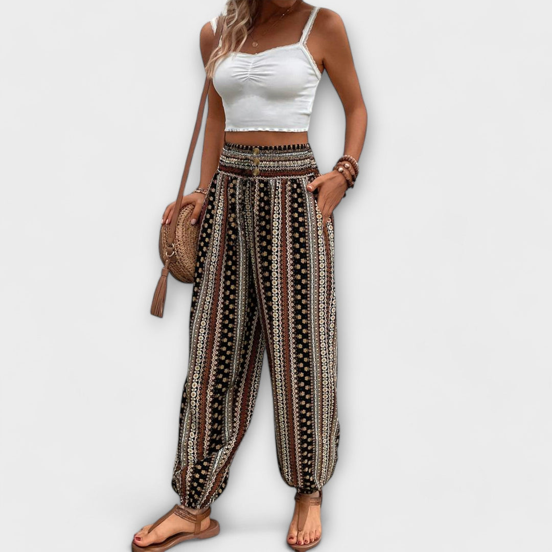 LA VENECIA | Scarlett™ - Pantalón con gráfico étnico