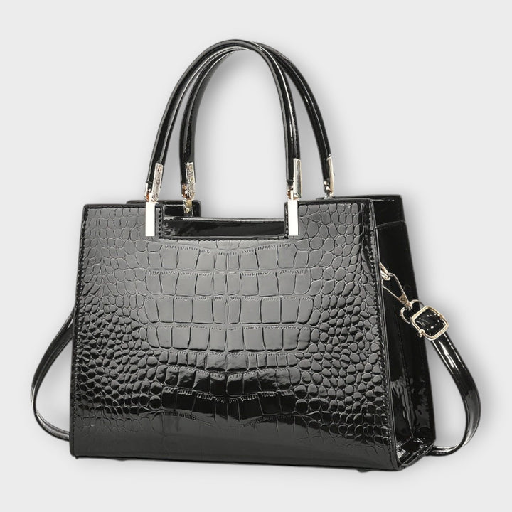 LA VENECIA |  Deolinda™ – Bolso de mano con patrón brillante de cocodrilo