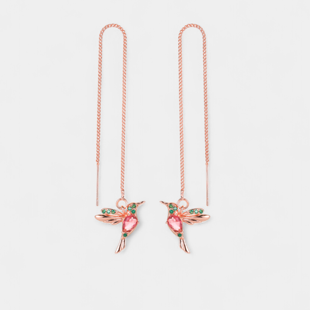 Mixed Zirconium Bird Earrings