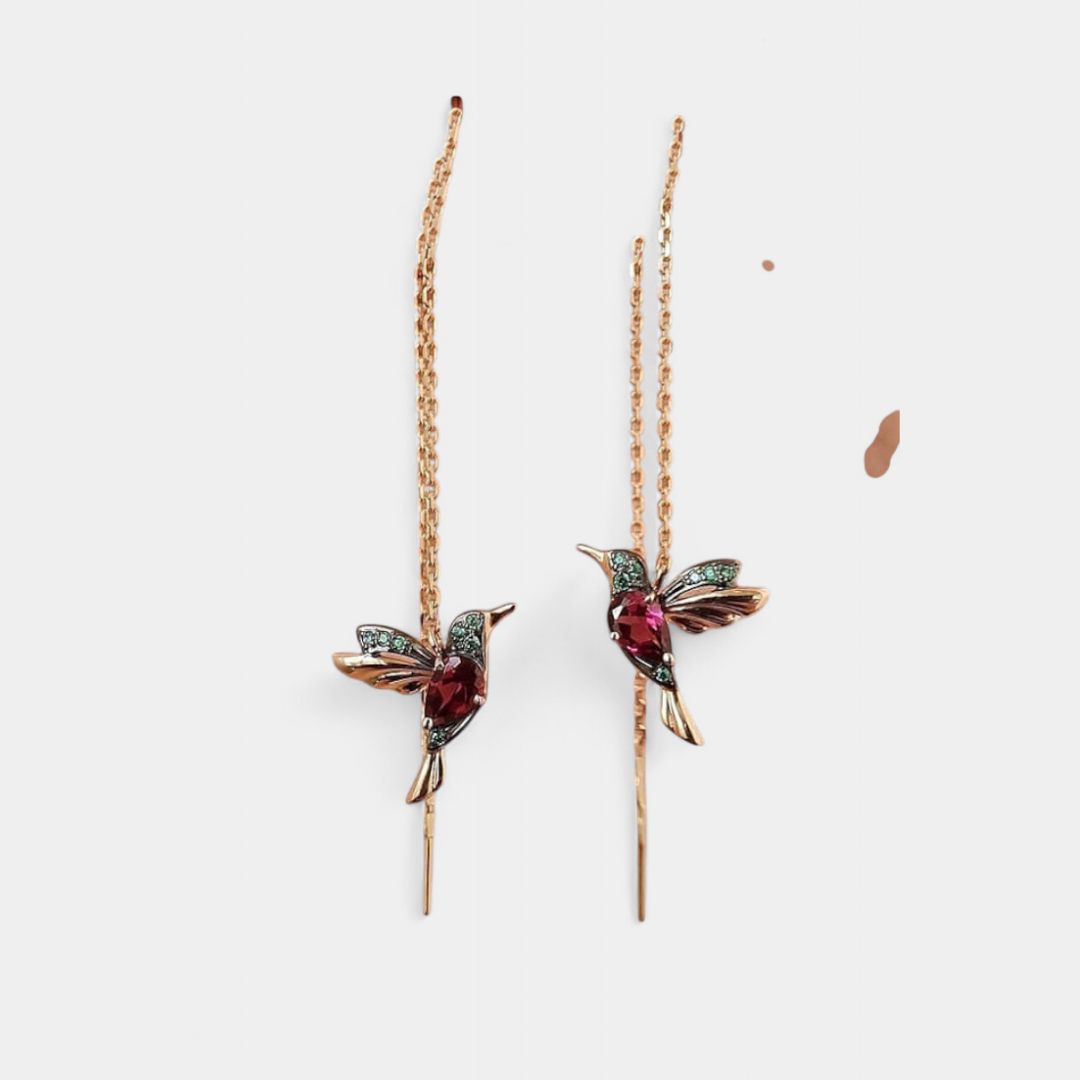 Mixed Zirconium Bird Earrings