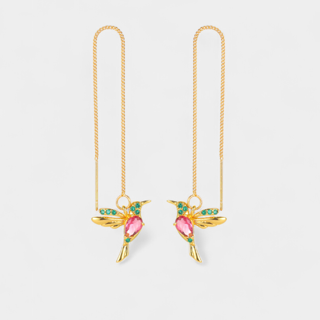 Mixed Zirconium Bird Earrings