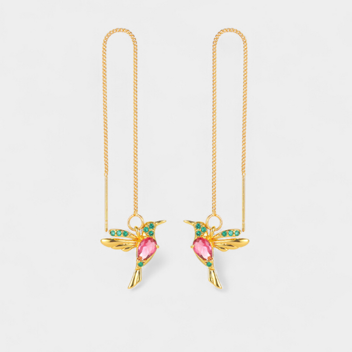 Mixed Zirconium Bird Earrings