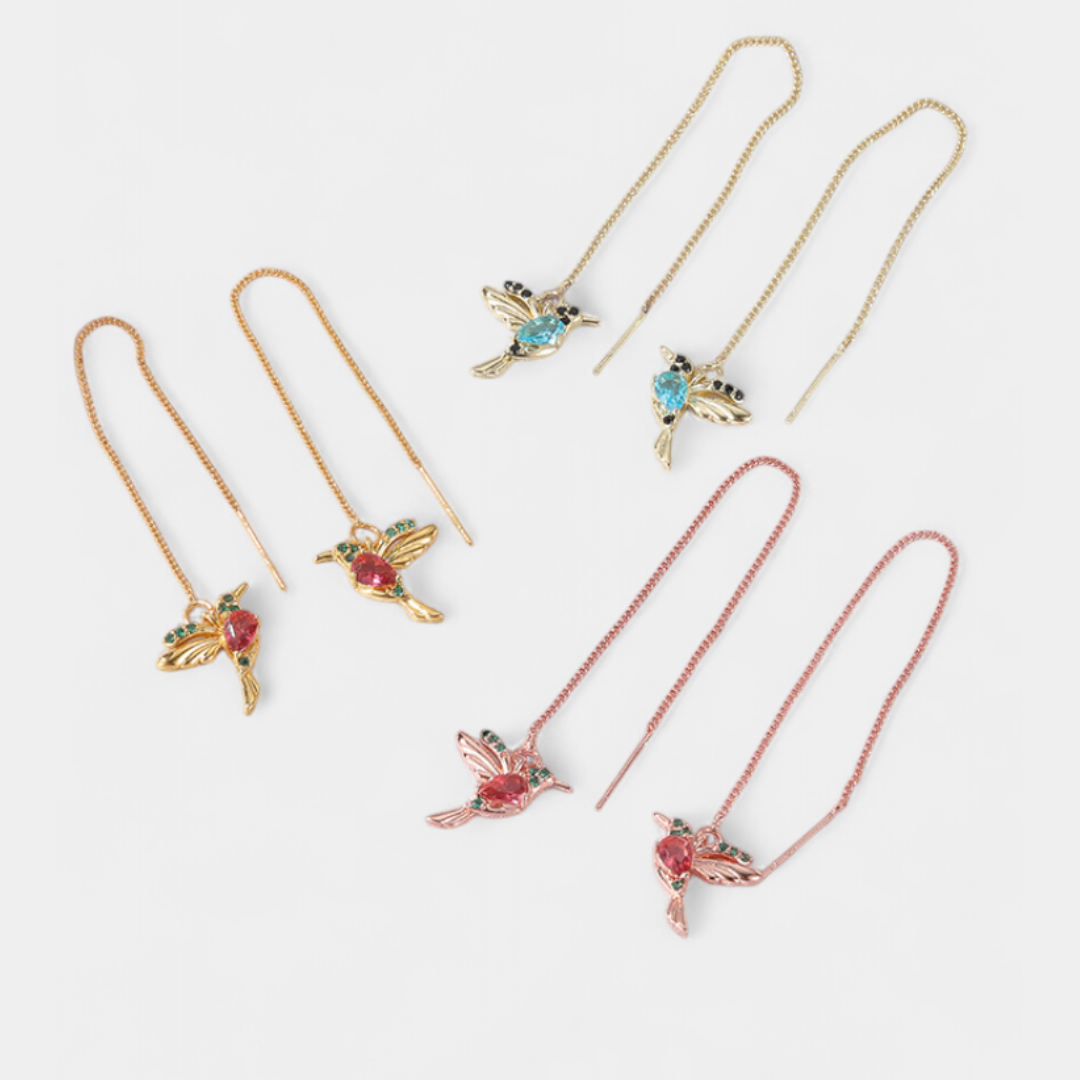 Mixed Zirconium Bird Earrings