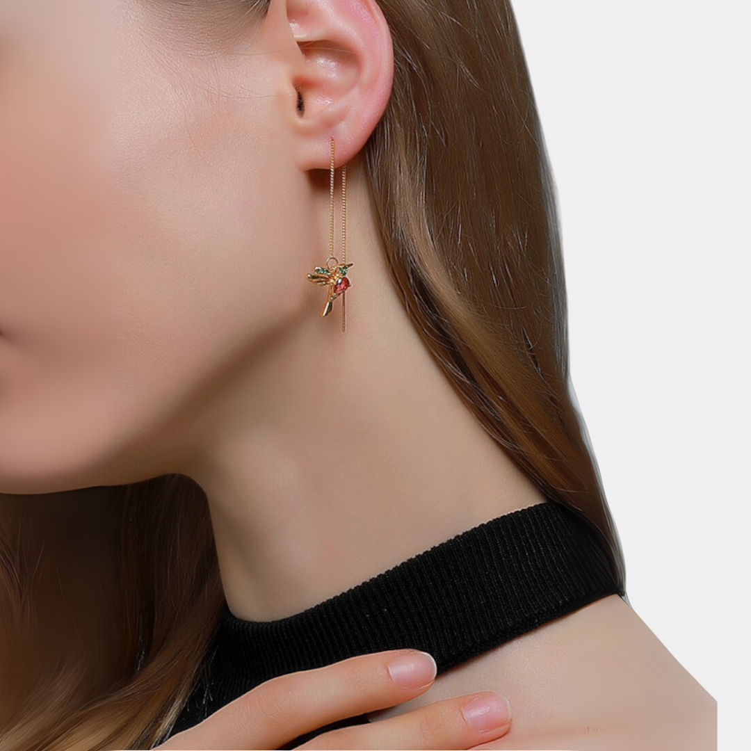 Mixed Zirconium Bird Earrings