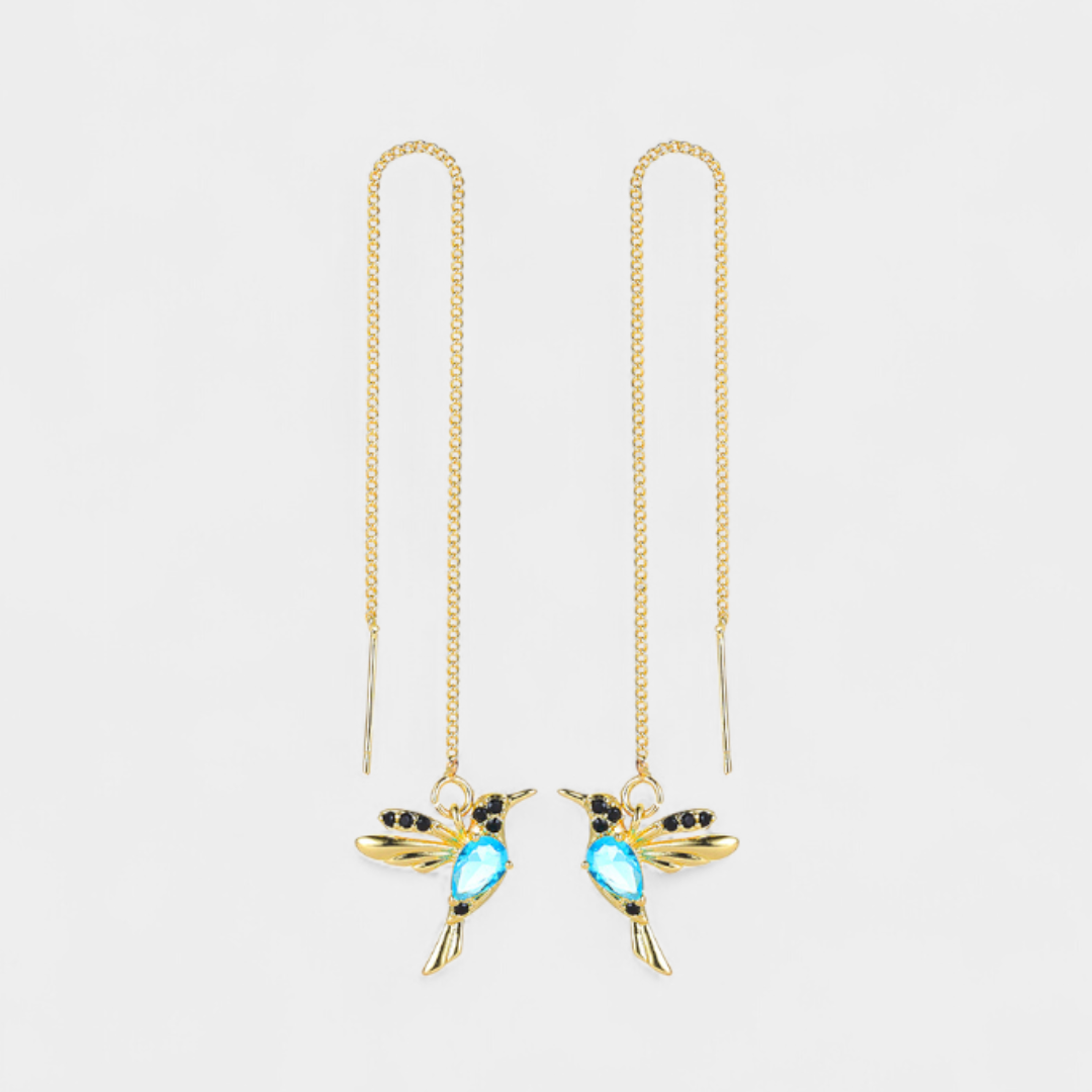 Mixed Zirconium Bird Earrings