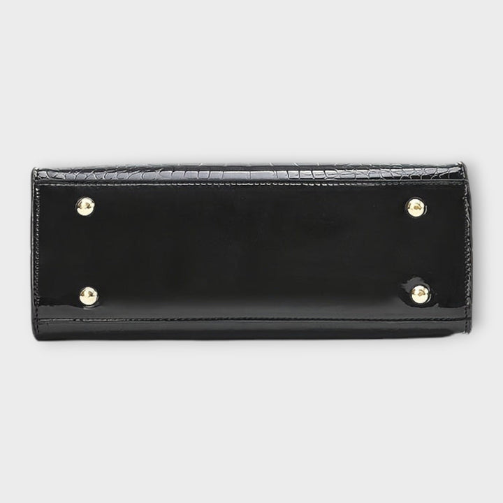 LA VENECIA |  Deolinda™ – Bolso de mano con patrón brillante de cocodrilo