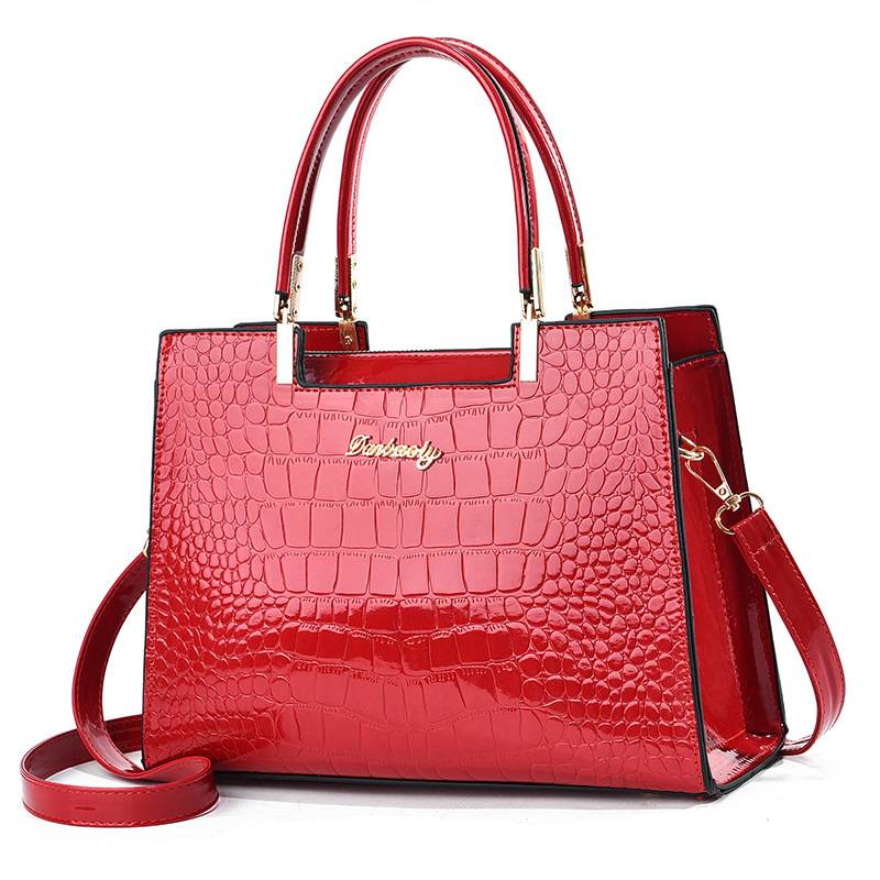 LA VENECIA |  Deolinda™ – Bolso de mano con patrón brillante de cocodrilo