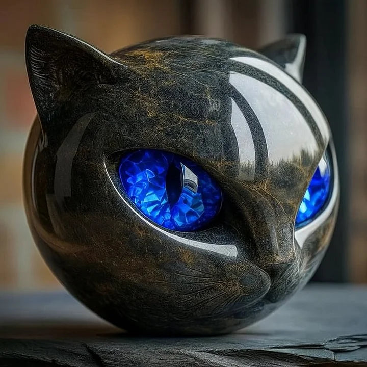LA VENECIA | Luna™ - Escultura de Cabeza de Gato Mística