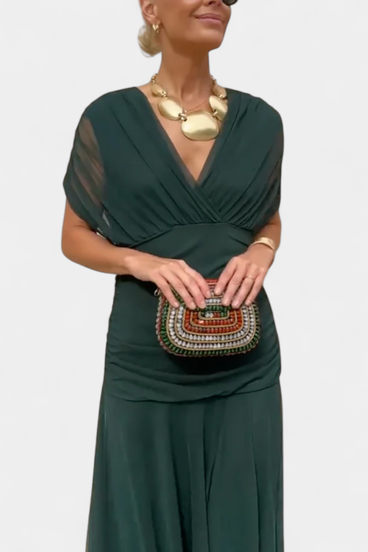 LA VENECIA | Gloria™ - Vestido Largo Romántico con Estampado Floral