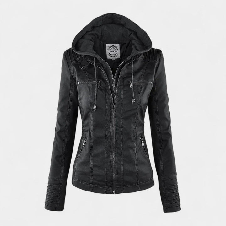 LA VENECIA | Laura™- Chaqueta Moderna de Piel Sintética con Capucha