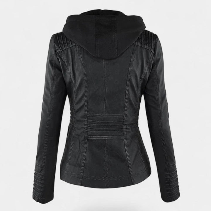LA VENECIA | Laura™- Chaqueta Moderna de Piel Sintética con Capucha