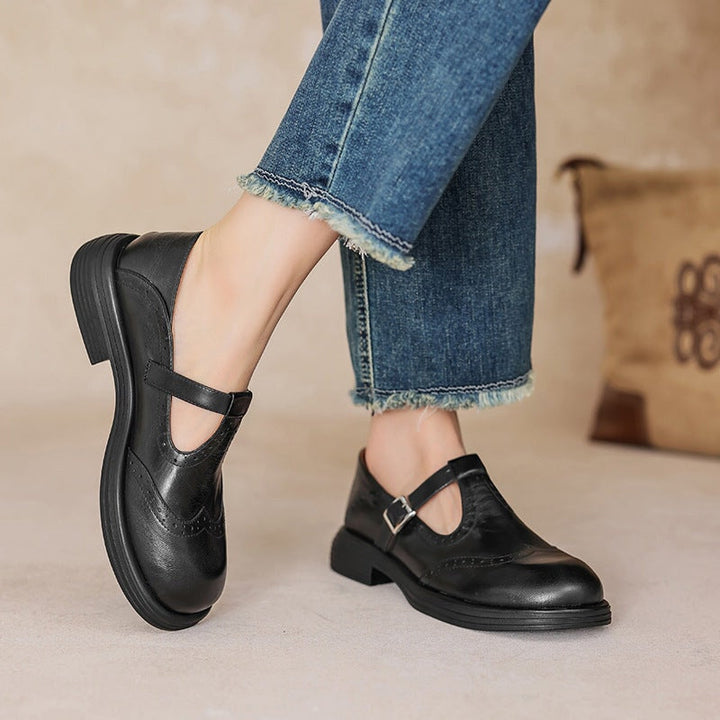 LA VENECIA | María™ - Elegantes Mary Janes de Cuero