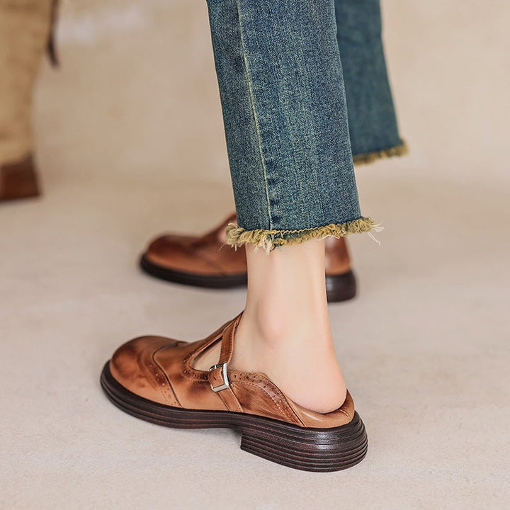 LA VENECIA | María™ - Elegantes Mary Janes de Cuero