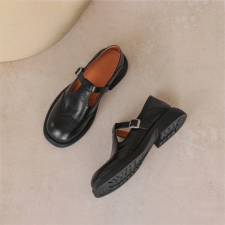 LA VENECIA | María™ - Elegantes Mary Janes de Cuero