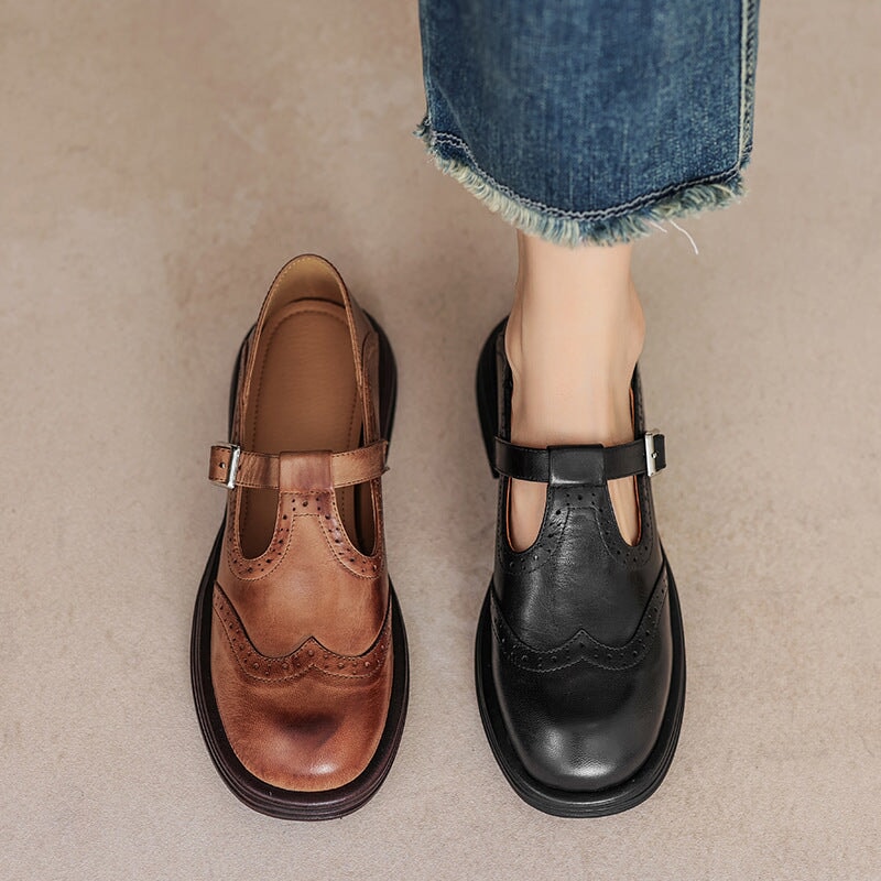 LA VENECIA | María™ - Elegantes Mary Janes de Cuero
