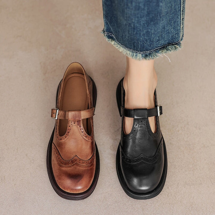 LA VENECIA | María™ - Elegantes Mary Janes de Cuero