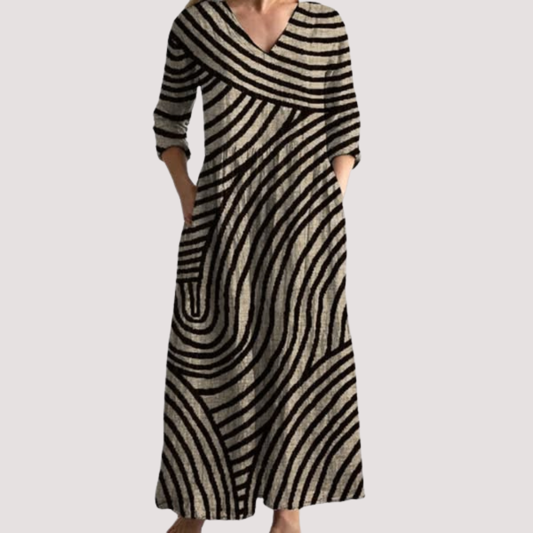 LA VENECIA | Alicia™ - Vestido Vintage a Rayas