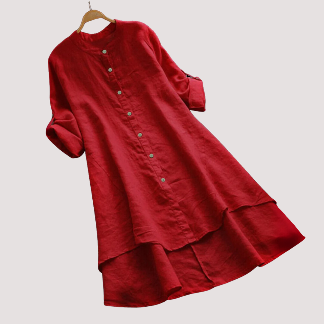 LA VENECIA | Noa™ - Vestido Camisa Casual de Lino