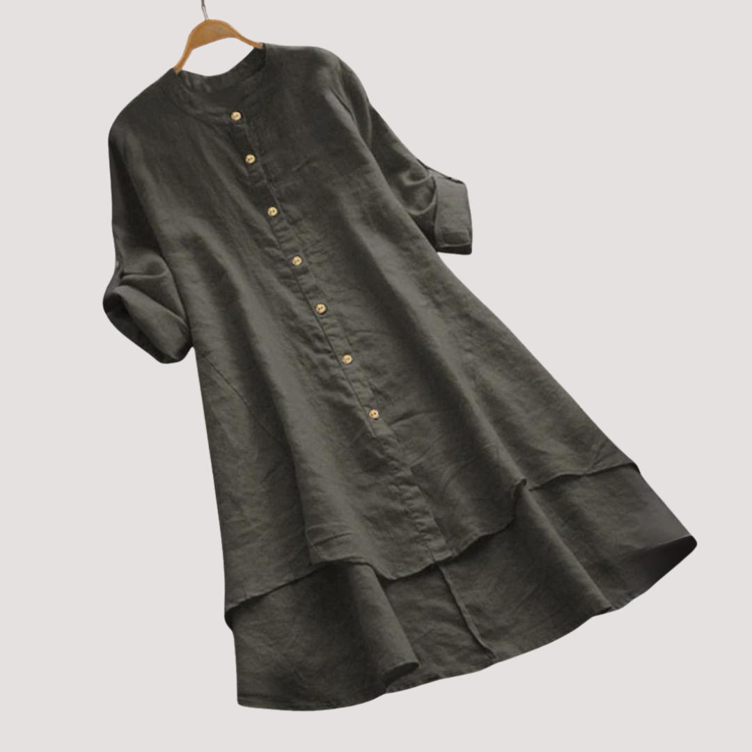 LA VENECIA | Noa™ - Vestido Camisa Casual de Lino