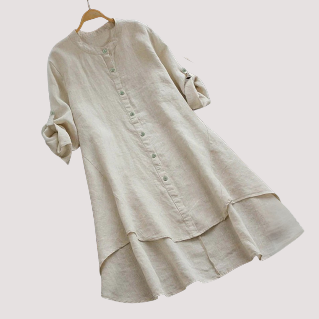 LA VENECIA | Noa™ - Vestido Camisa Casual de Lino