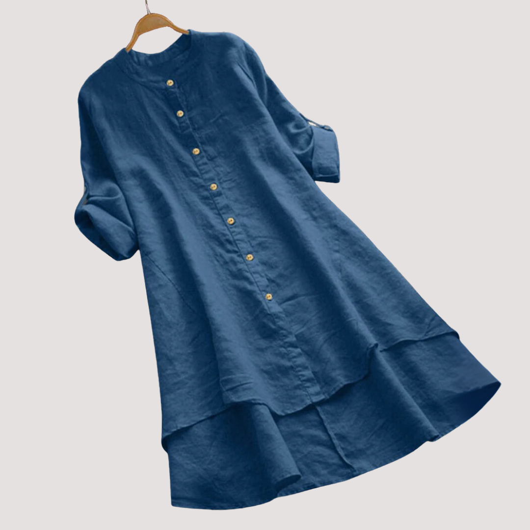 LA VENECIA | Noa™ - Vestido Camisa Casual de Lino