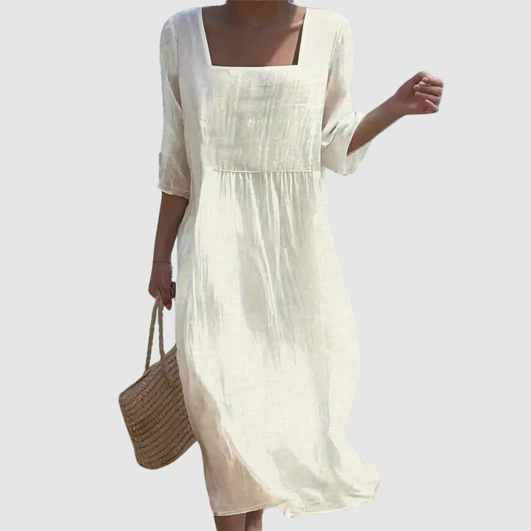 LA VENECIA |  Carolina™ - Vestido Informal de Lino