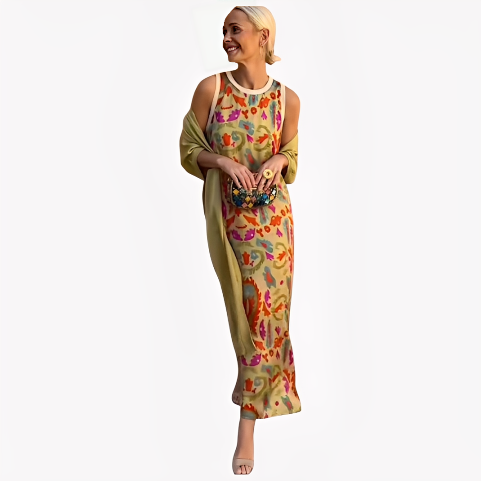 LA VENECIA | Ángeles™ - Vestido Largo con Cárdigan
