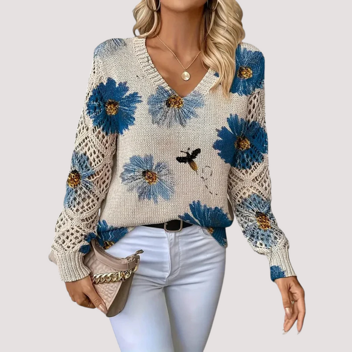 LA VENECIA | Elena™ - Jersey Elegante con Diseño Floral