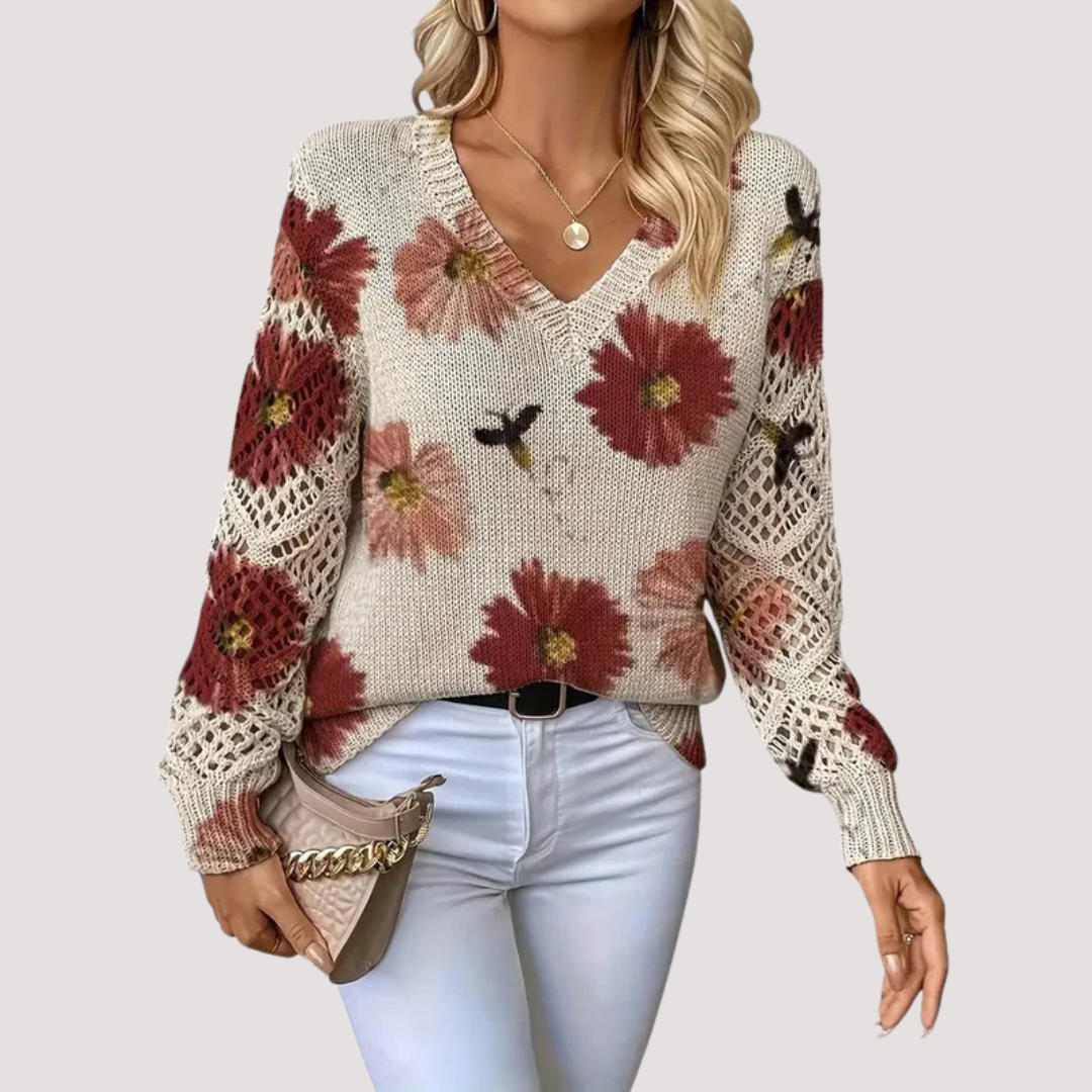LA VENECIA | Elena™ - Jersey Elegante con Diseño Floral