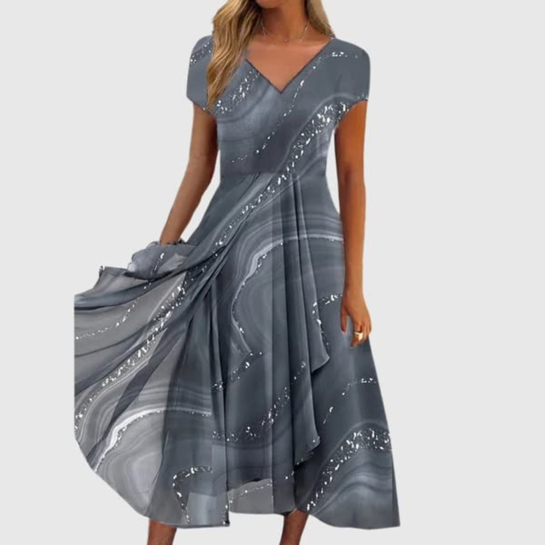 LA VENECIA | Francisca™ - Vestido Midi Elegante con Escote en V