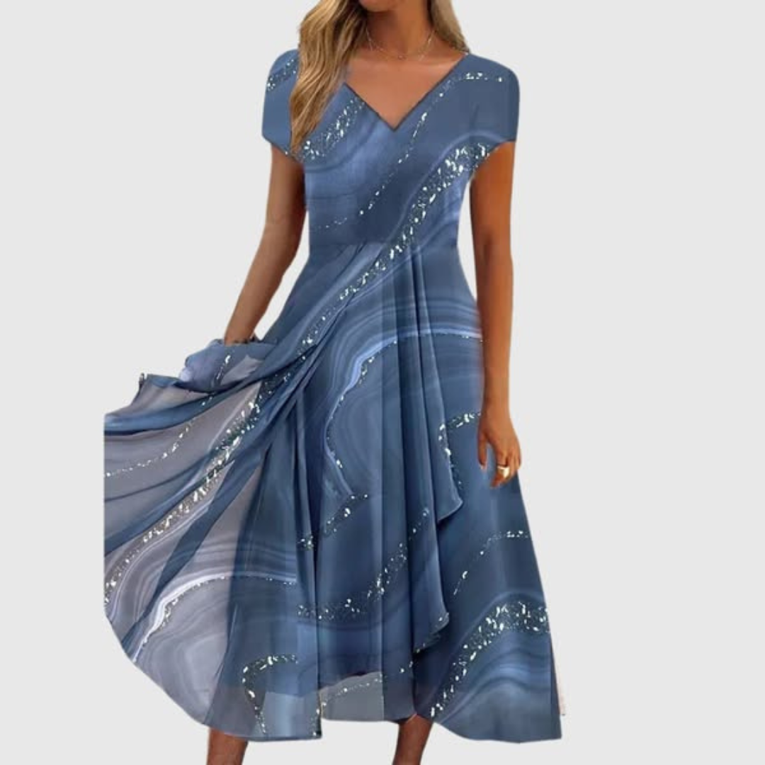 LA VENECIA | Francisca™ - Vestido Midi Elegante con Escote en V