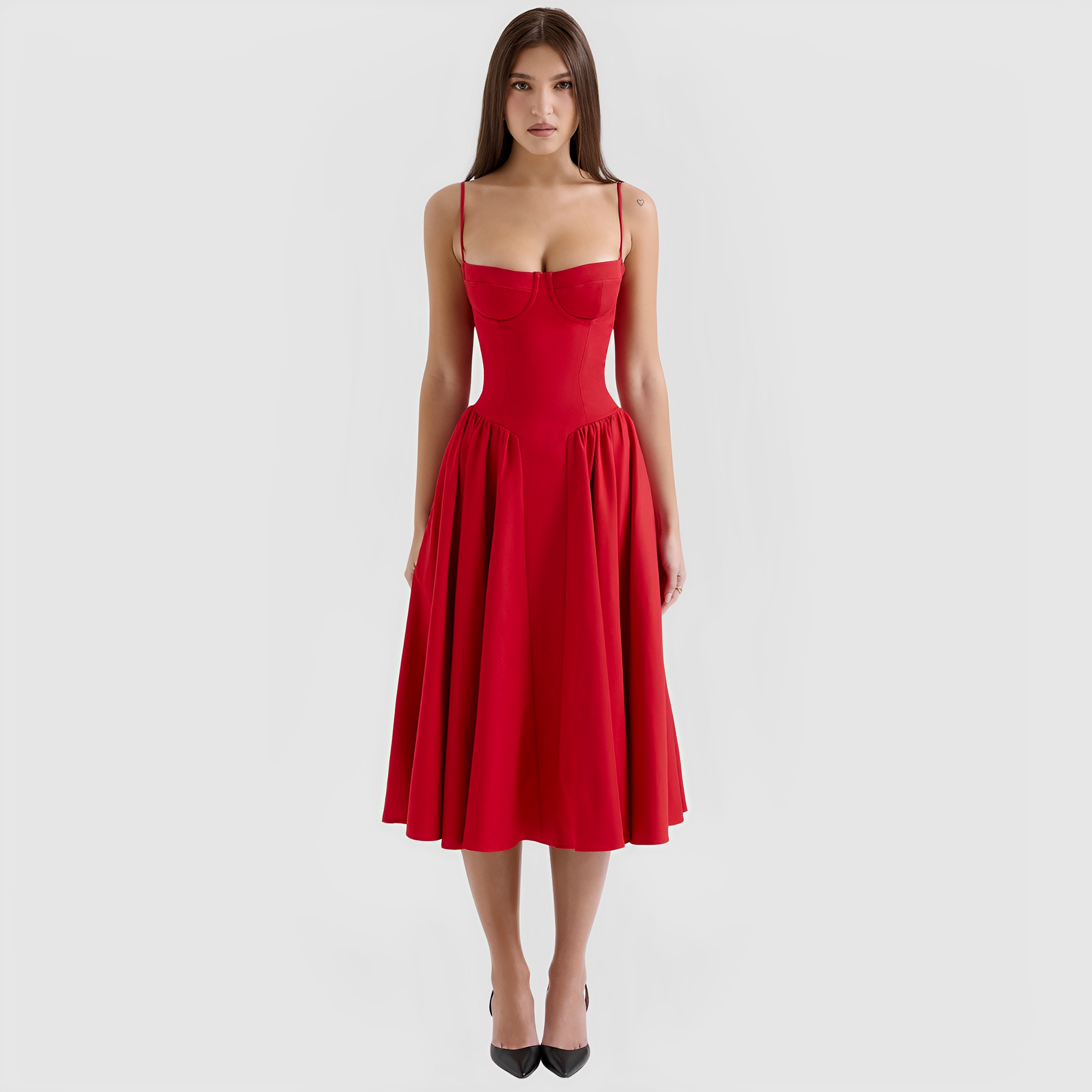 Vestido MIDI - Fiebre Carmesí