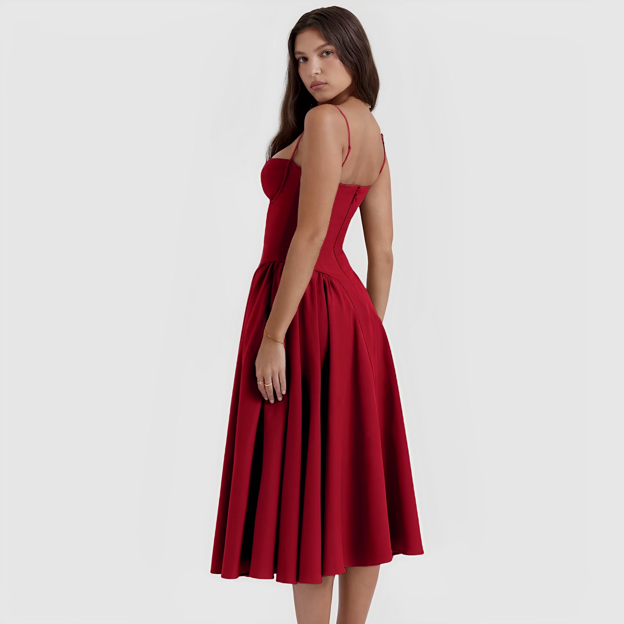 Vestido MIDI - Fiebre Carmesí