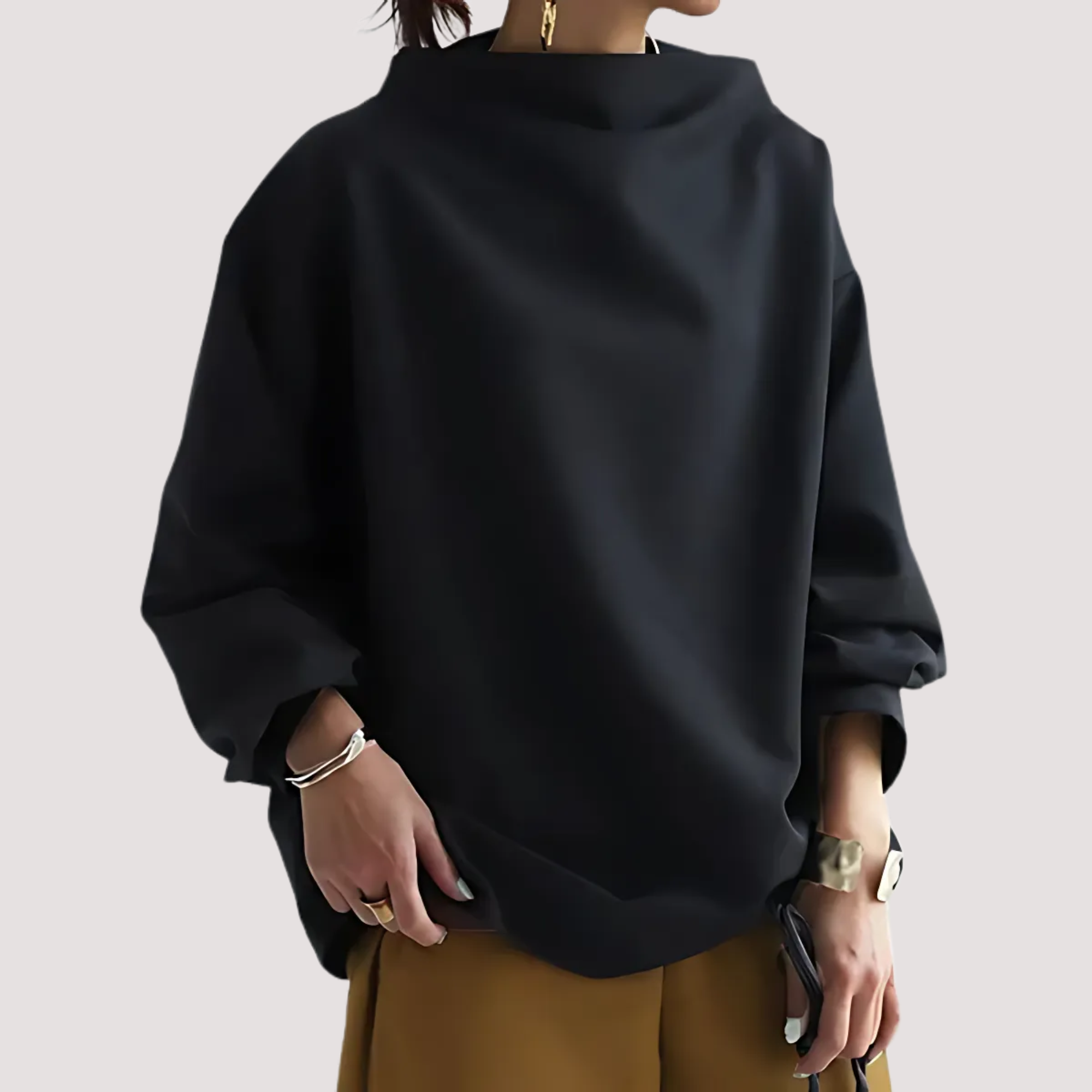 LA VENECIA | Belén™ - Blusa de Punto Suave de Cuello Alto