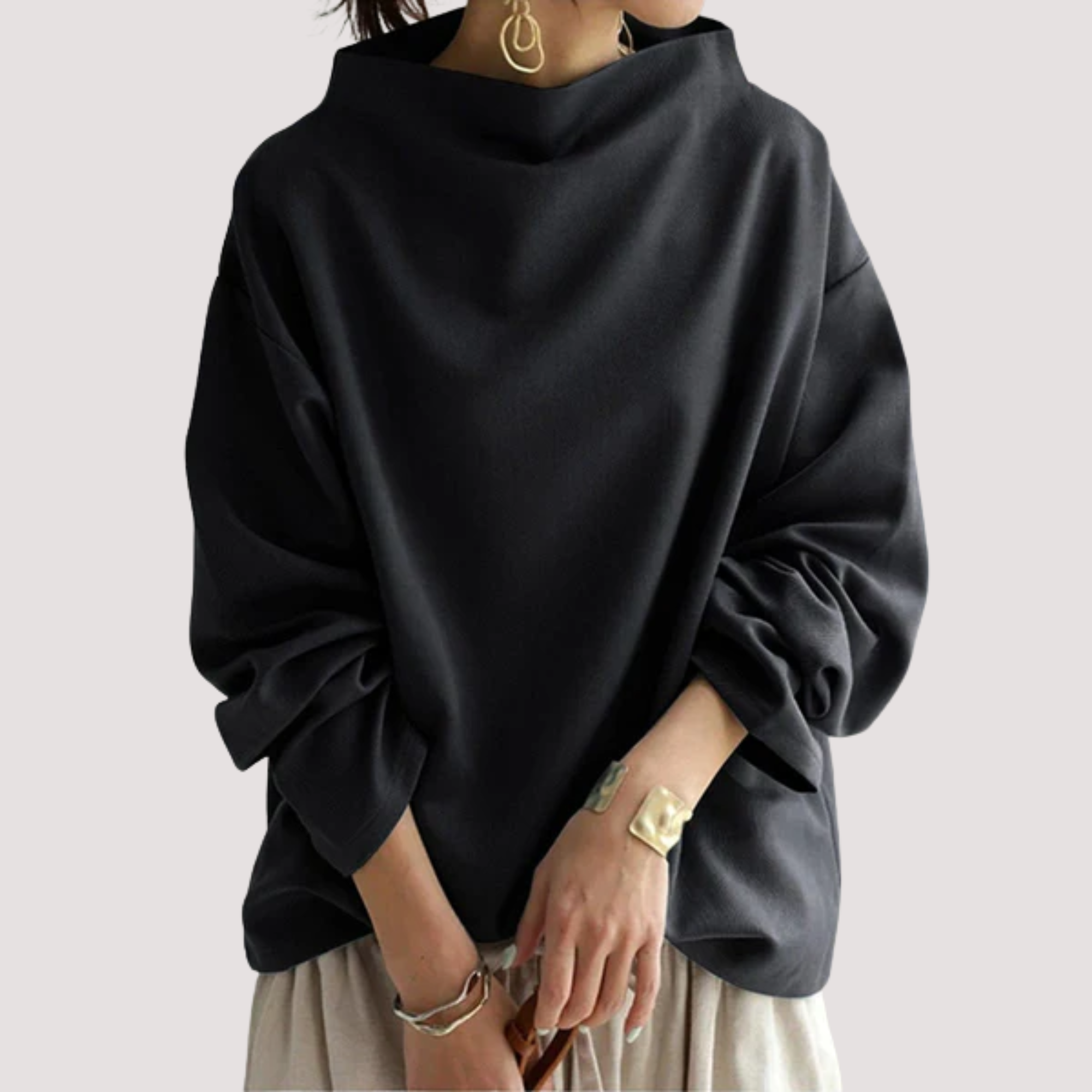 LA VENECIA | Belén™ - Blusa de Punto Suave de Cuello Alto