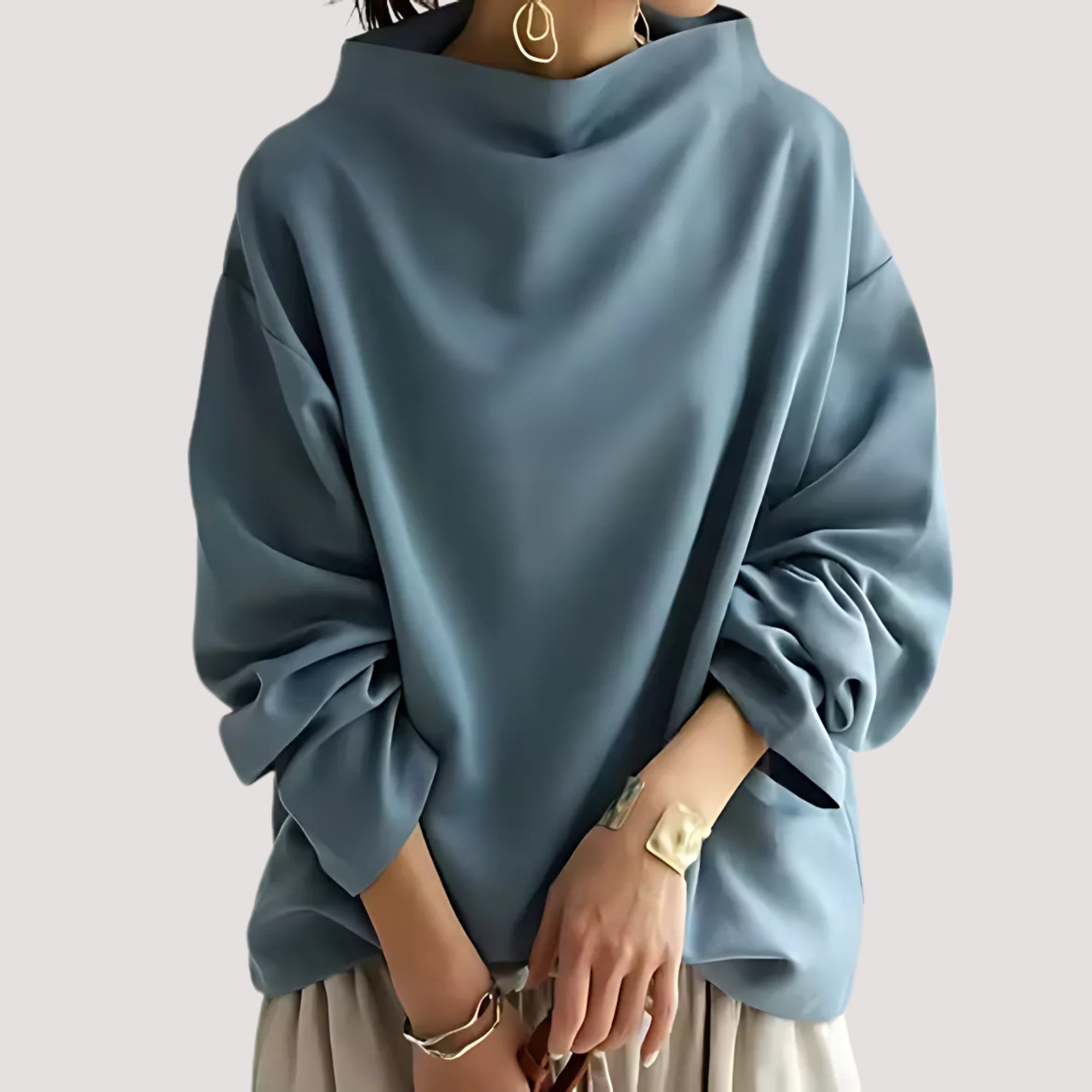 LA VENECIA | Belén™ - Blusa de Punto Suave de Cuello Alto