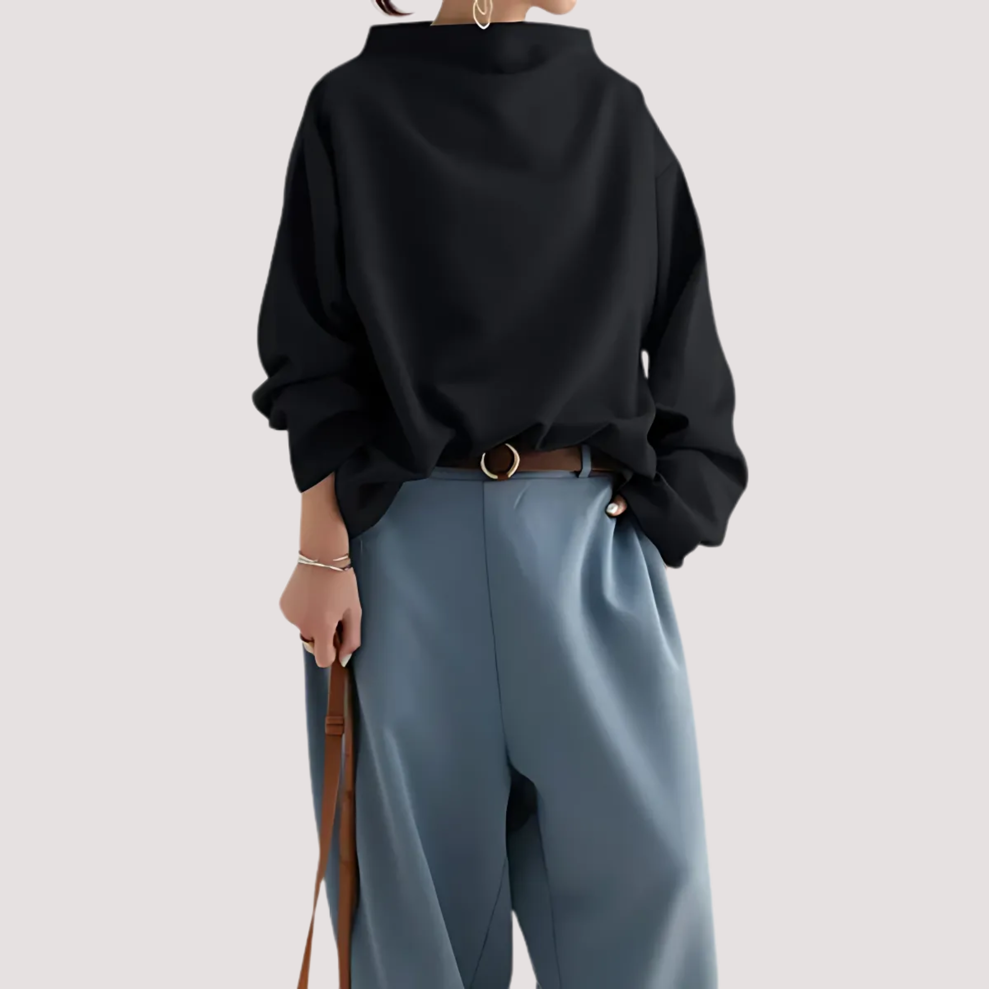 LA VENECIA | Belén™ - Blusa de Punto Suave de Cuello Alto