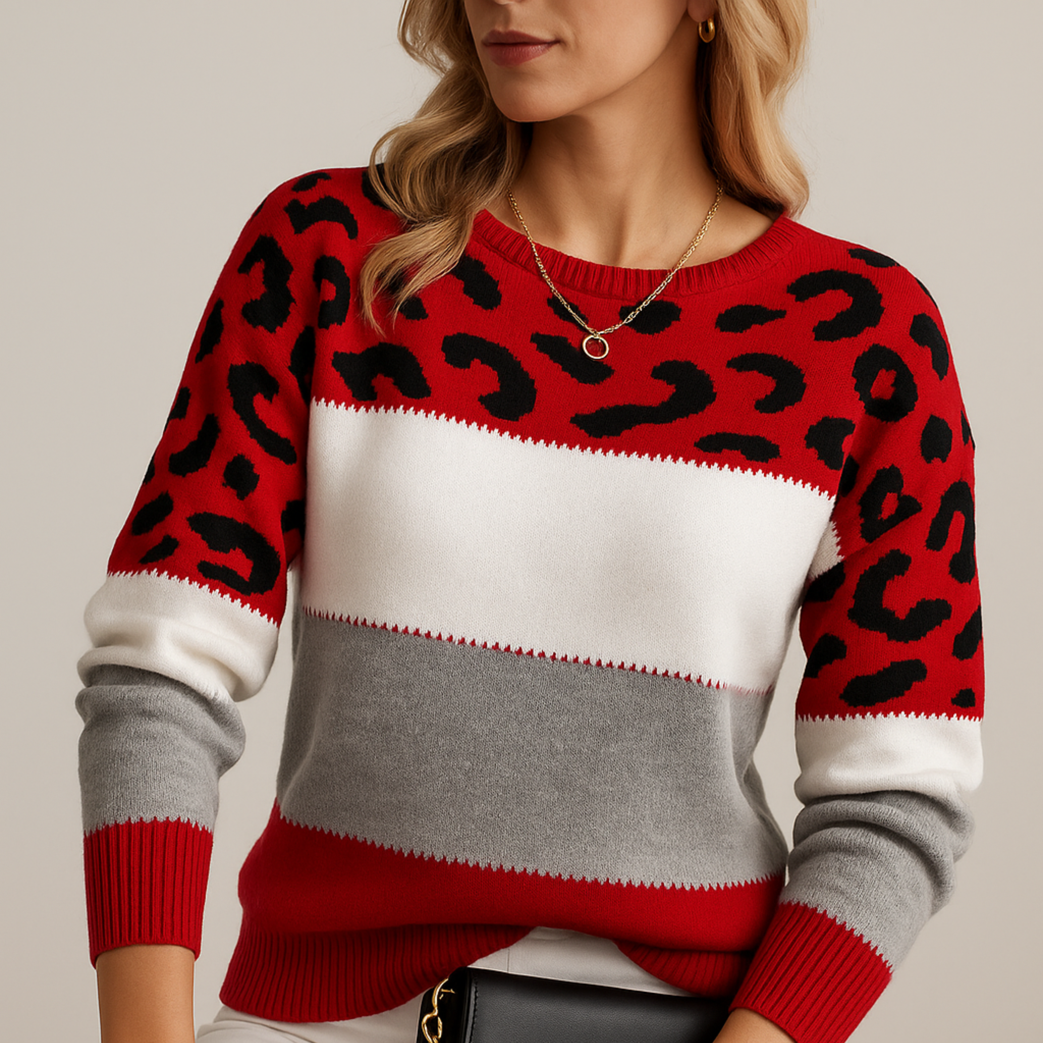 LA VENECIA | Esther™ - Suéter Casual de Leopardo