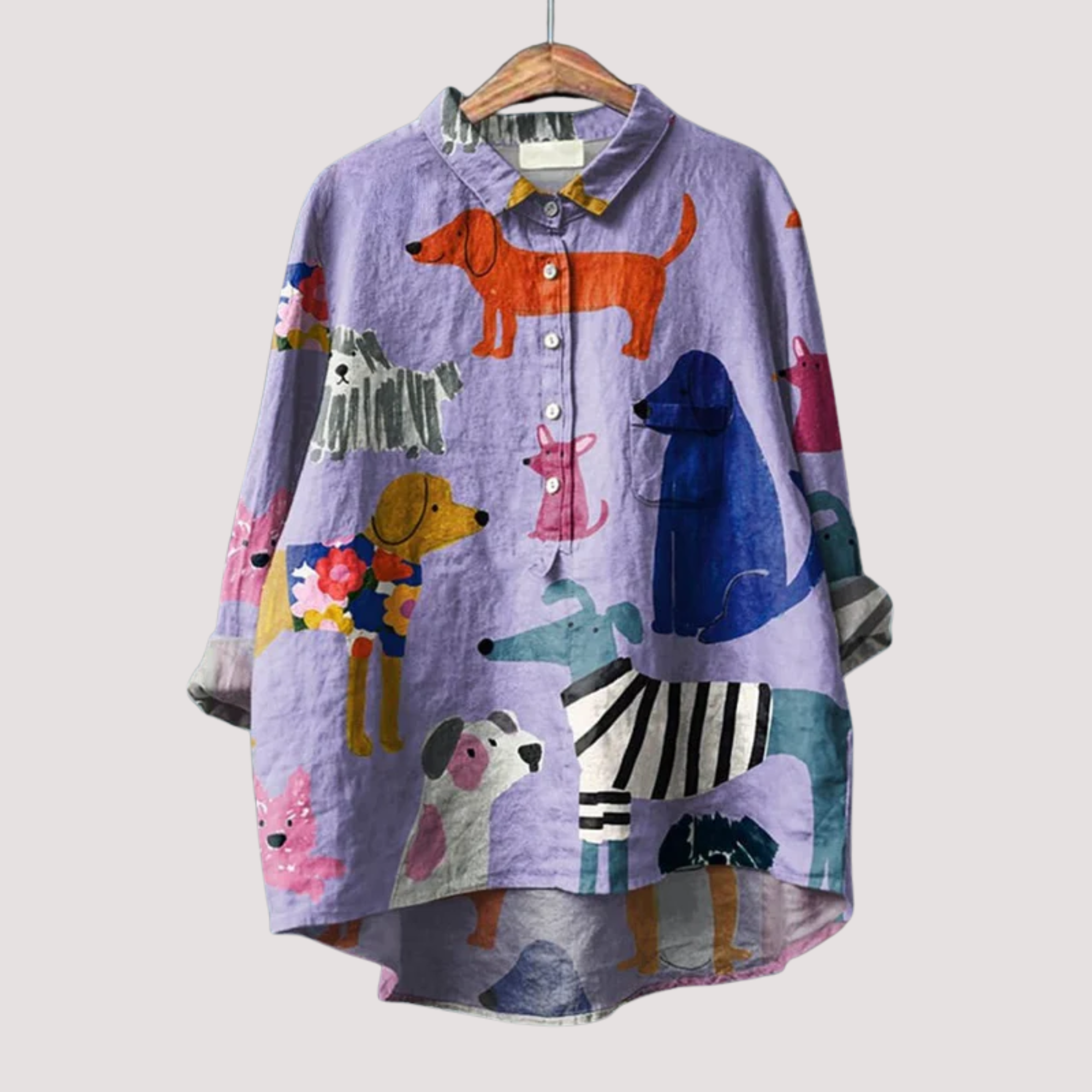 LA VENECIA | Ángela™ - Blusa de Cachorros Coloridos