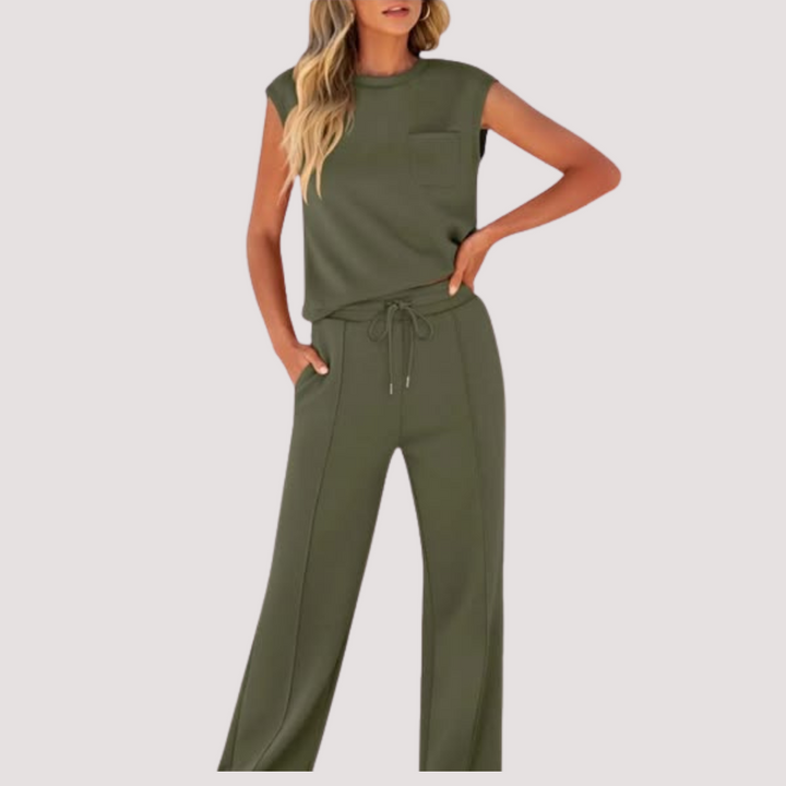 LA VENECIA | Valeria™ – Conjunto Informal de Verano Suave para Estar por Casa