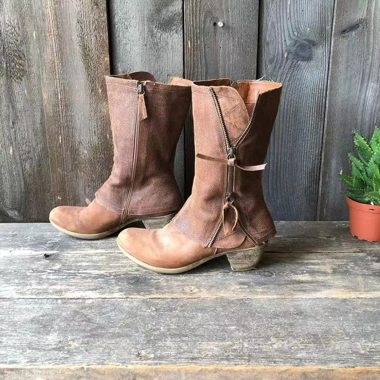 LA VENECIA | Amparo™ - Botas Vaqueras de Invierno para Mujer con Forro Cálido y Tacón