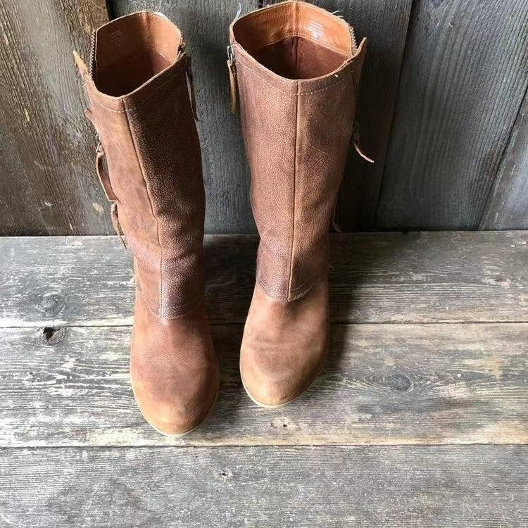 LA VENECIA | Amparo™ - Botas Vaqueras de Invierno para Mujer con Forro Cálido y Tacón