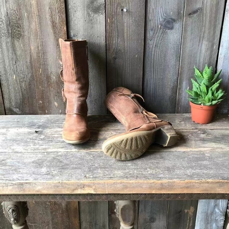 LA VENECIA | Amparo™ - Botas Vaqueras de Invierno para Mujer con Forro Cálido y Tacón