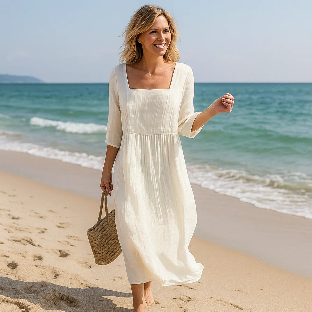 LA VENECIA |  Carolina™ - Vestido Informal de Lino