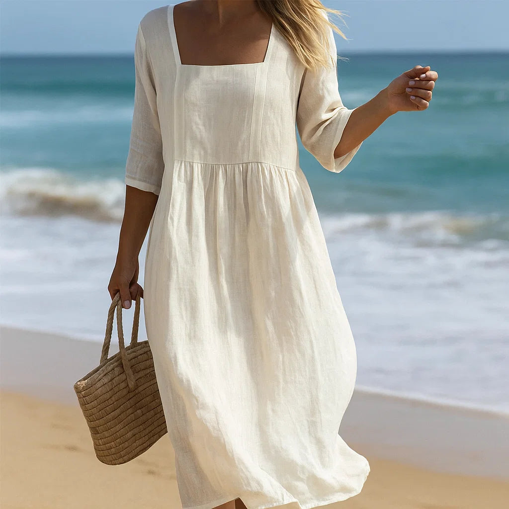 LA VENECIA |  Carolina™ - Vestido Informal de Lino