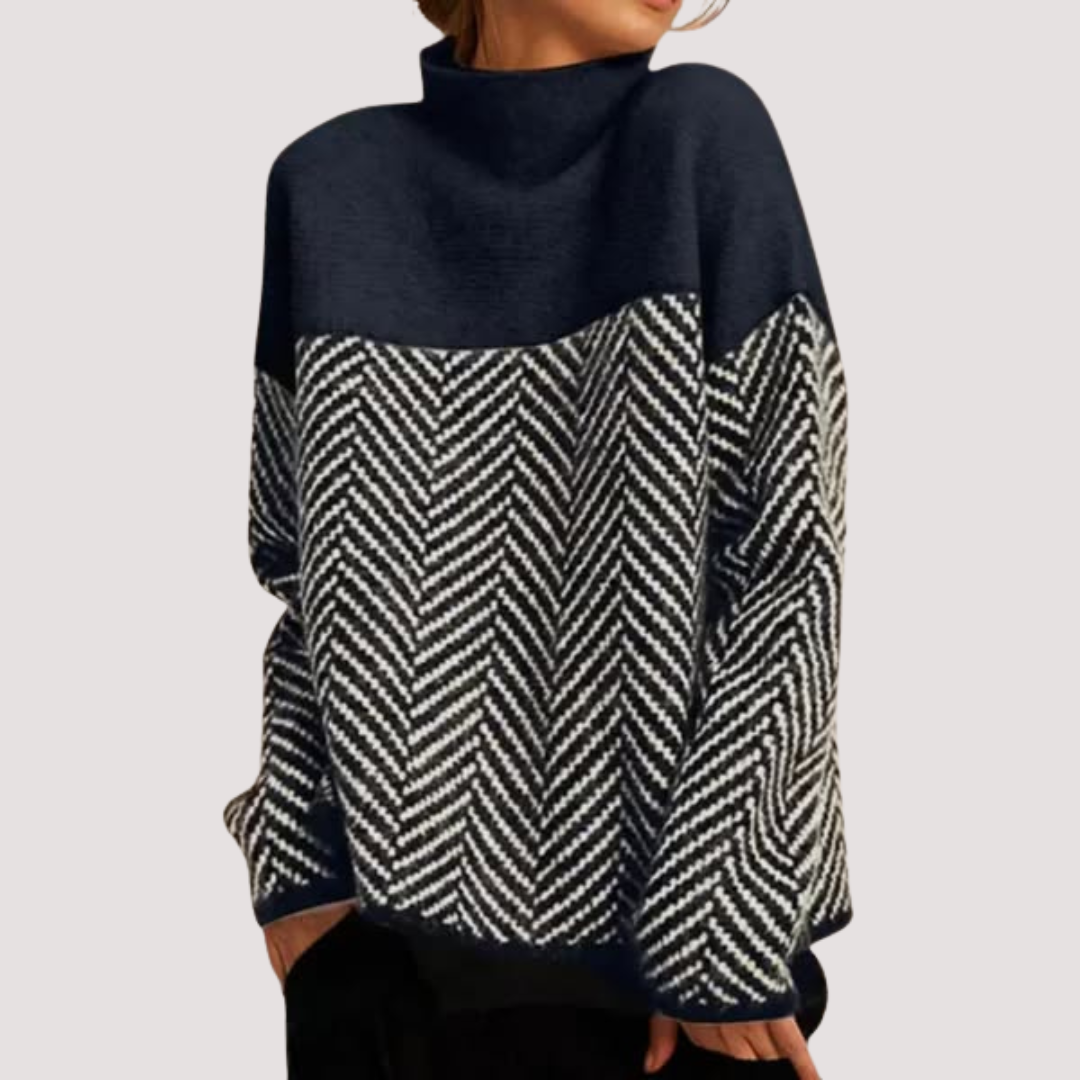 LA VENECIA | Manuela™ - Jersey de Cuello Alto de Algodón