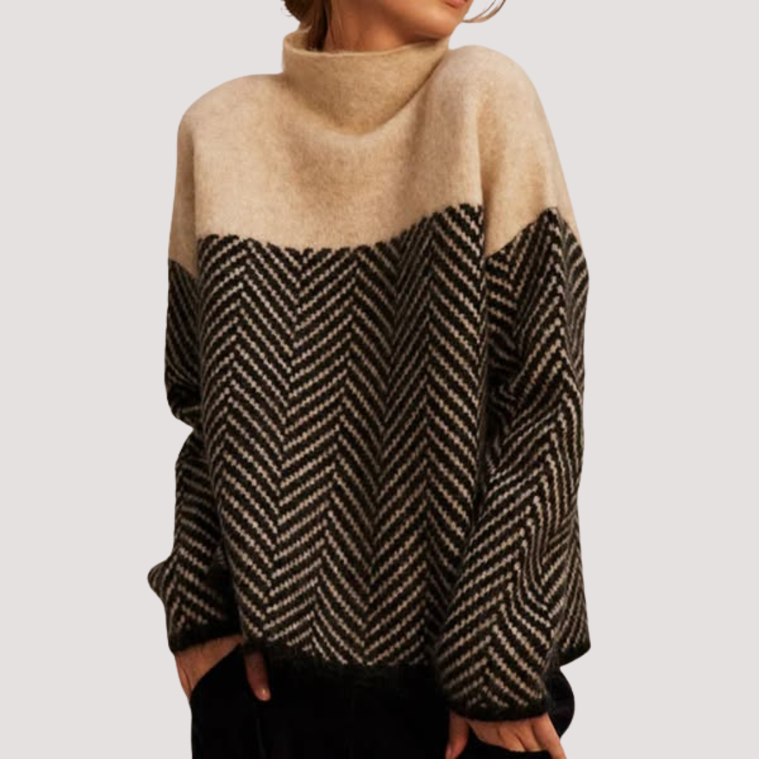 LA VENECIA | Manuela™ - Jersey de Cuello Alto de Algodón