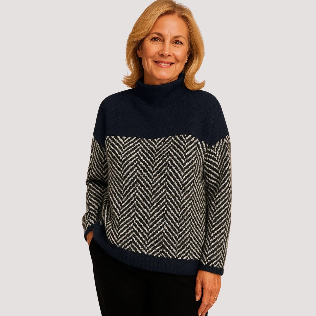 LA VENECIA | Manuela™ - Jersey de Cuello Alto de Algodón