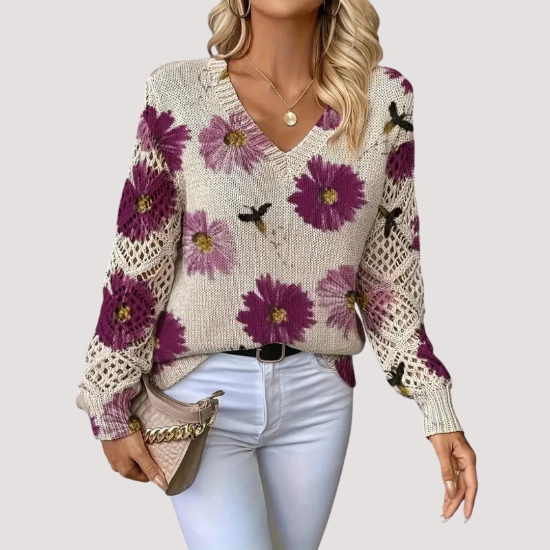 LA VENECIA | Elena™ - Jersey Elegante con Diseño Floral